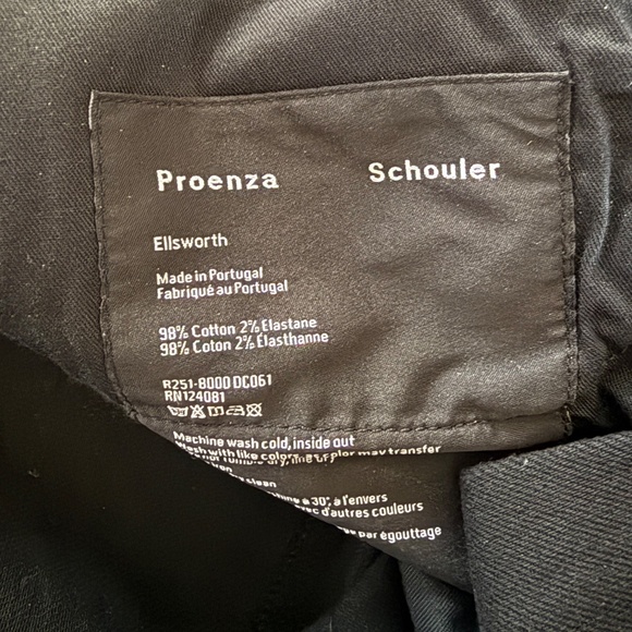 PROENZA SCHOULER WHITE LABEL Ellsworth High Rise Wide Leg Jeans Black 28 NWOT - Picture 6 of 11